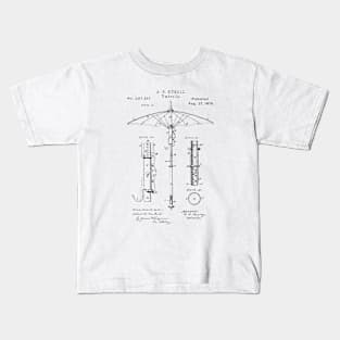 Vintage Umbrella Patent Art c1878 Kids T-Shirt